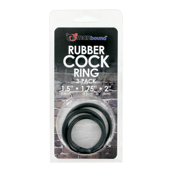 Manbound – Rubber Cock Ring 3-pack