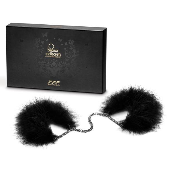 Bijoux Indiscrets – Za Za Zu Feather Handcuffs Black