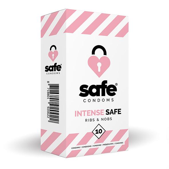 Safe – Intense Safe Condoms Rib-Nop 10 pcs