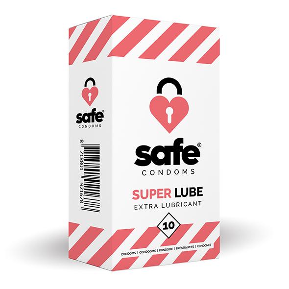 Safe – Super Lube Condoms Extra Lubricant 10 pcs