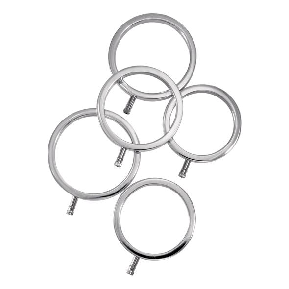 ElectraStim – Solid Metal Cock Ring Set 5 Sizes