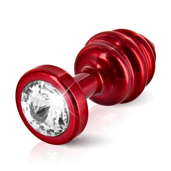 Diogol – Ano Butt Plug Ribbed Red 30 mm