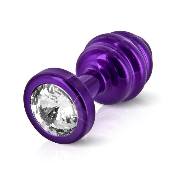 Diogol – Ano Butt Plug Ribbed Purple 25 mm