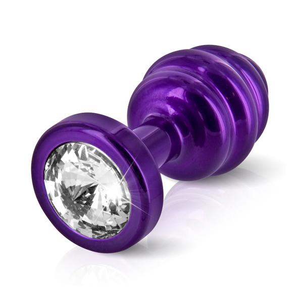 Diogol – Ano Butt Plug Ribbed Purple 30 mm