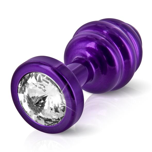 Diogol – Ano Butt Plug Ribbed Purple 35 mm