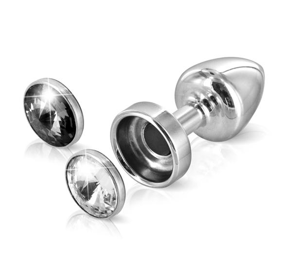 Diogol – Anni Butt Plug Magnet Clear & Black 25 mm