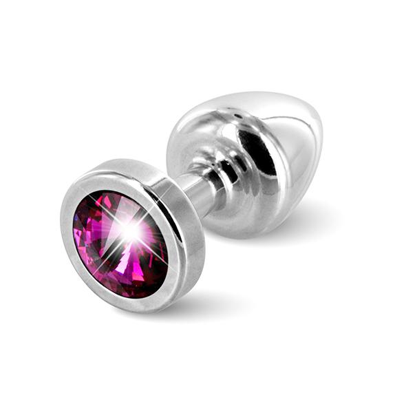 Diogol – Anni Butt Plug Round 25 mm Silver & Pink