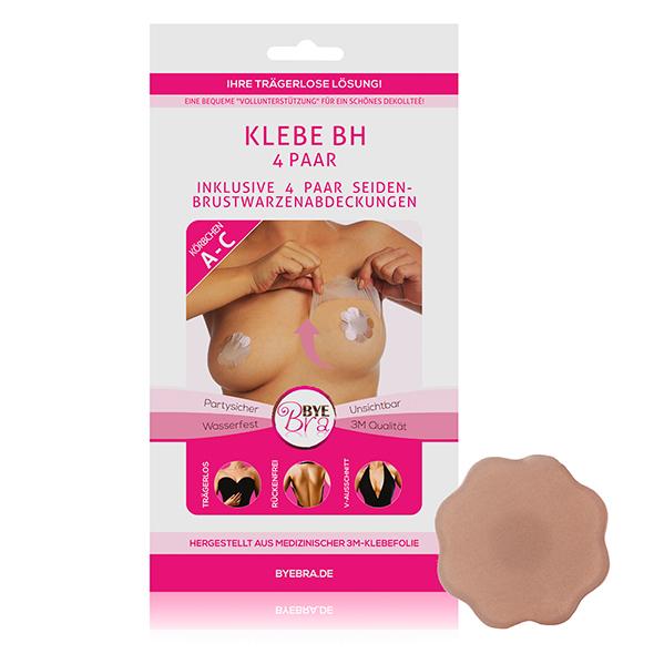 Bye Bra – Breast Lift & Silk Nipple Covers A-C Nude 4 Pairs (DE)