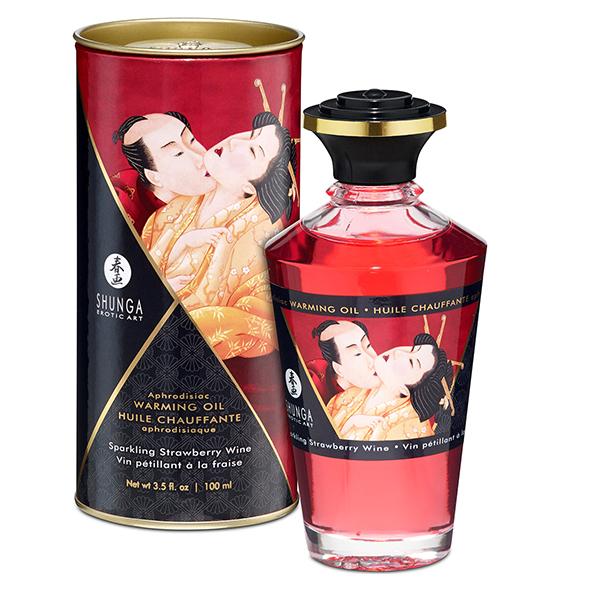 Shunga – Aphrodisiac Warming Oil Sparkling Strawberry Wine 100 ml