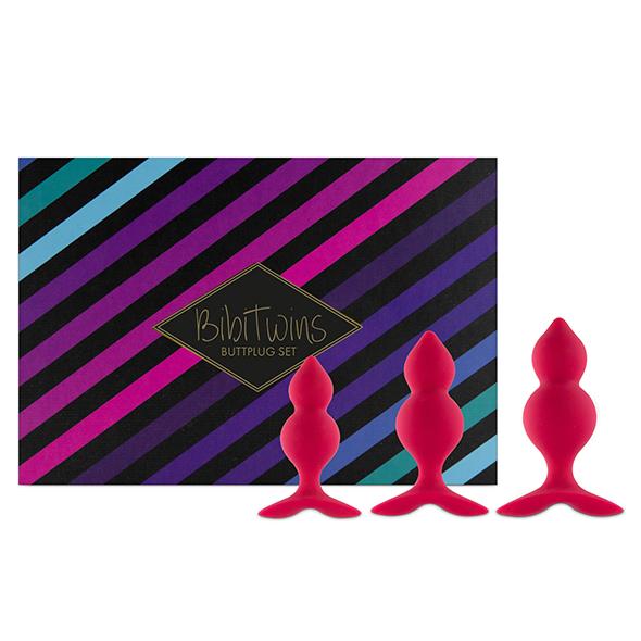 FeelzToys – Bibi Twin Butt Plug Set 3 pcs Pink