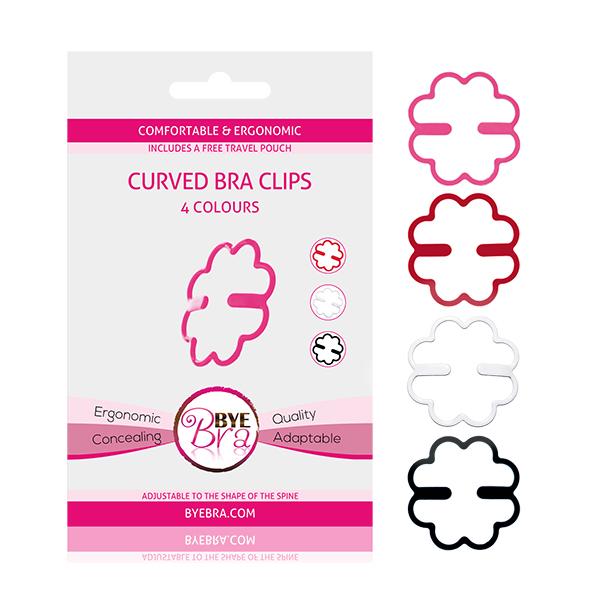 Bye Bra – Curved Bra Clips Red & Pink & Brown & Black & White