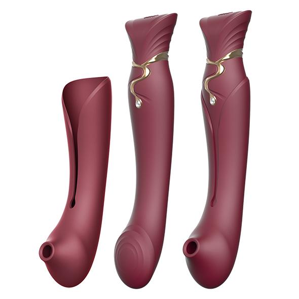 Zalo – Queen Set G-Spot Pulsewave Vibrator Wine Red